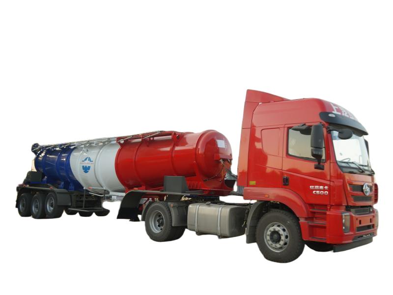 Tri-Axle Strong Sulfuric Acid Tank Semi-Trailer